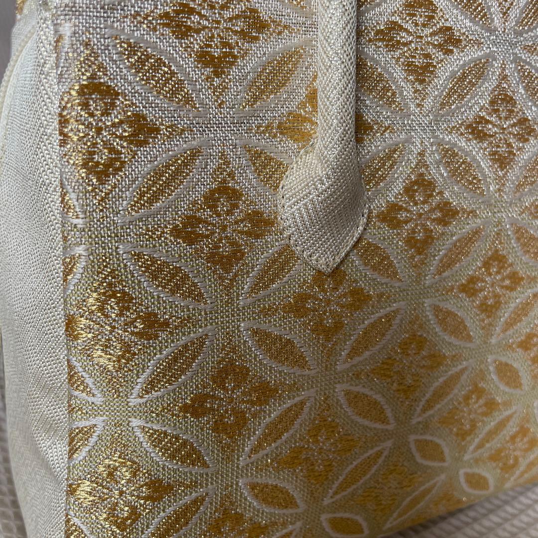 【美品】利休バッグ　金糸　グラデーション　和装バッグ　七宝花菱 最終お値下げ