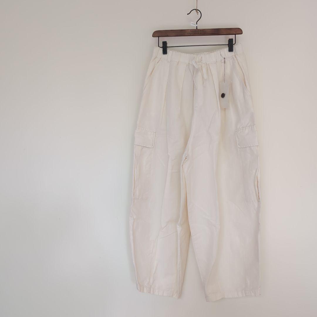 【新品タグ付】 nest Robe コットンリネン石目 コクーンカーゴパンツ