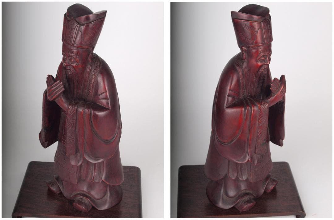 民間仕入れ品　中国孔子像　激安骨董品<BR>  X764C12 -5