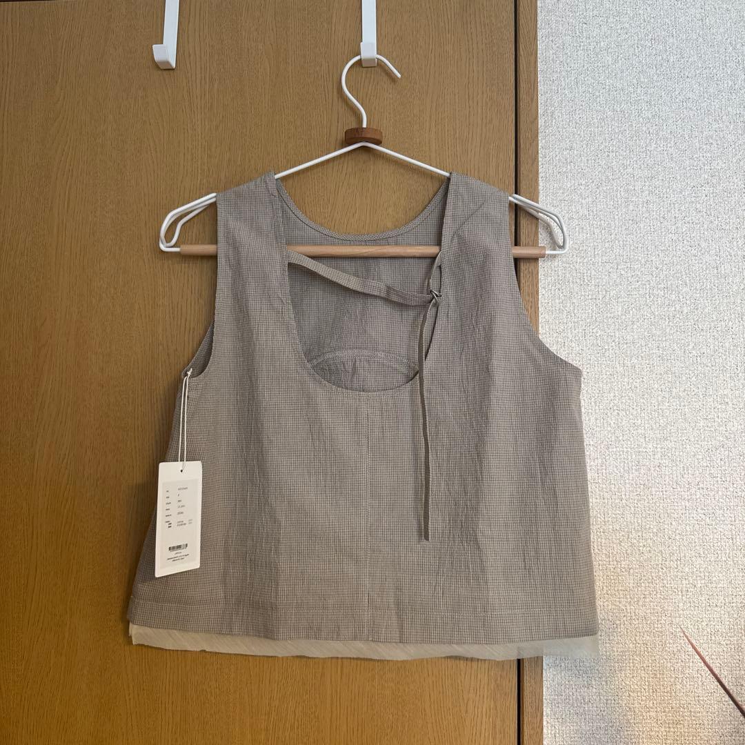 【メルカリ最安】anuke Backopen Check Tops