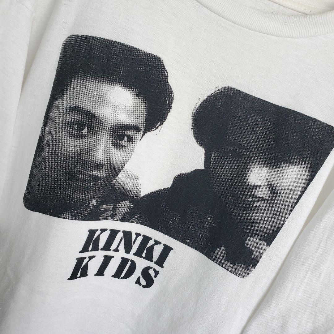 90's KinKi Kids 半袖 Tシャツ キンキキッズ ジャニーズ白黒