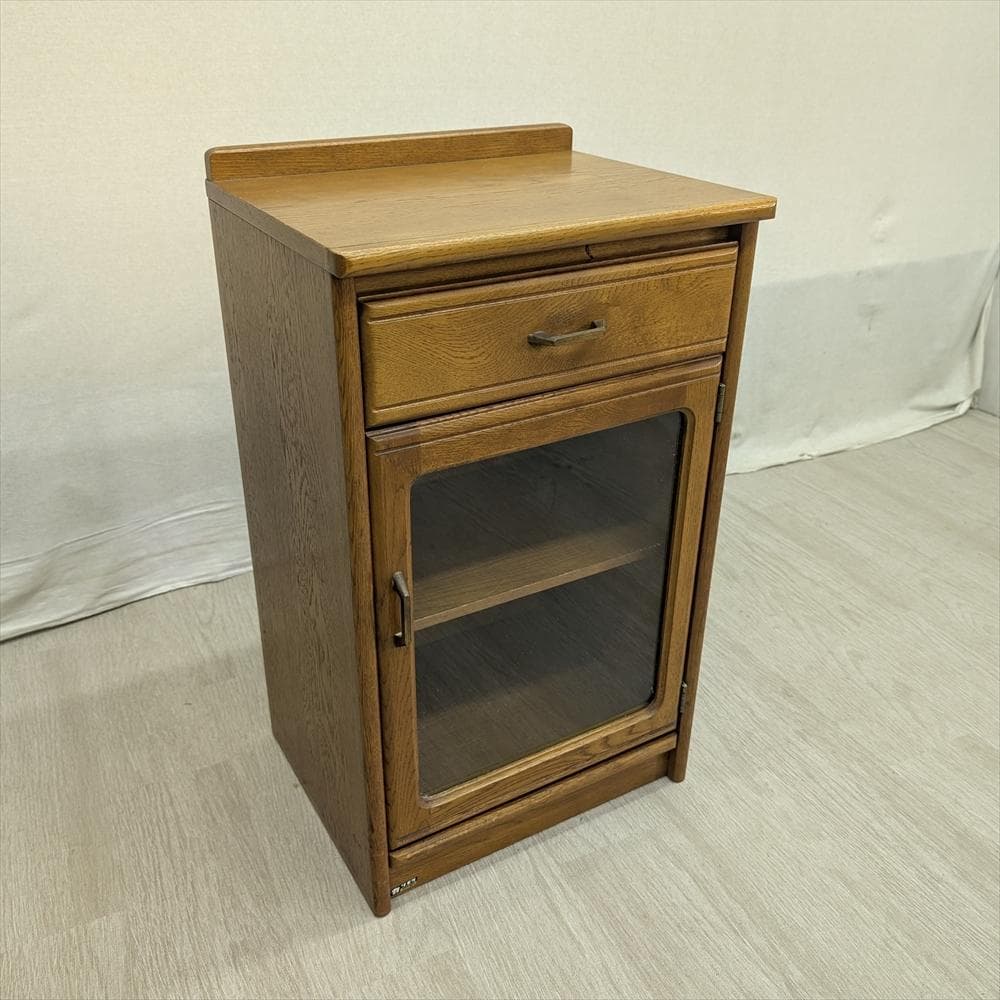 レトロ 電話台 キャビネット カリモク レトロ キャビネット 電話台 FAX