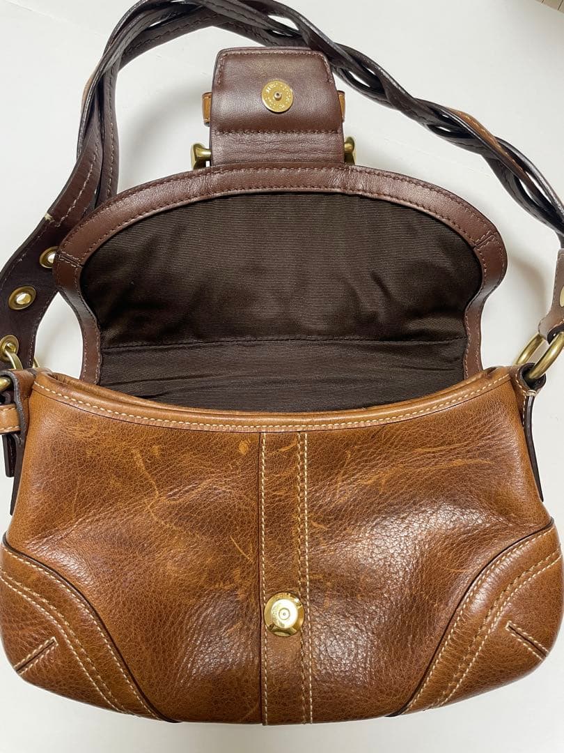 COACH 本革 ハンドバッグ ブラウン キャメル 茶色　通勤　お出かけ