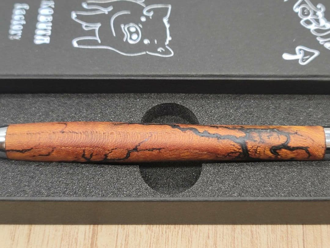 新品 こぶた工房 フラクタルバーニングウッド ケヤキ シャープペンシル