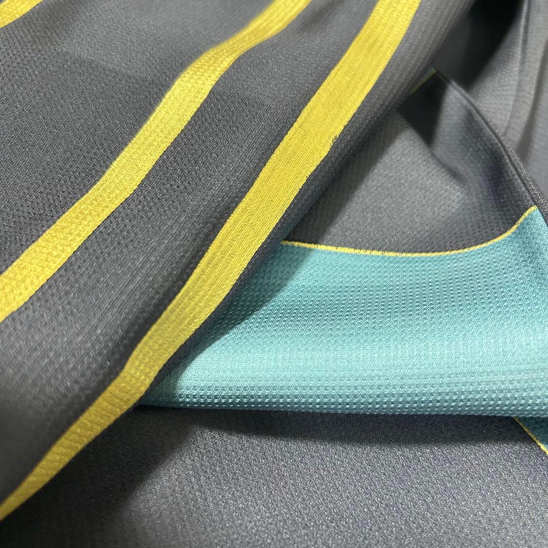 【 値下げ 】 一蔵謹製　八掛がオシャレ！　表もボーダーでオシャレな訪問着４１３