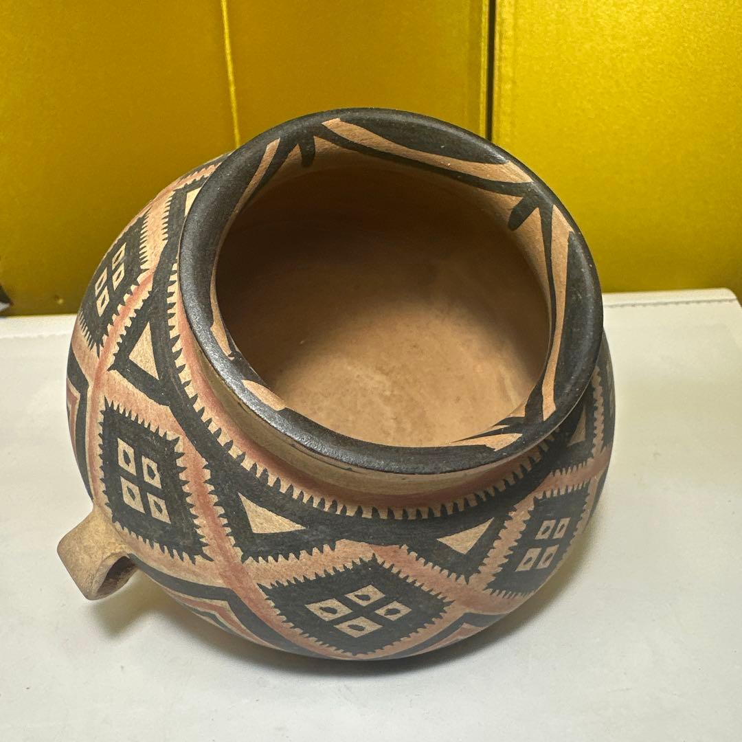 中国，骨董，彩陶，纪元前，陶器の丸型壺 中国，骨董，彩陶，纪元前，陶器