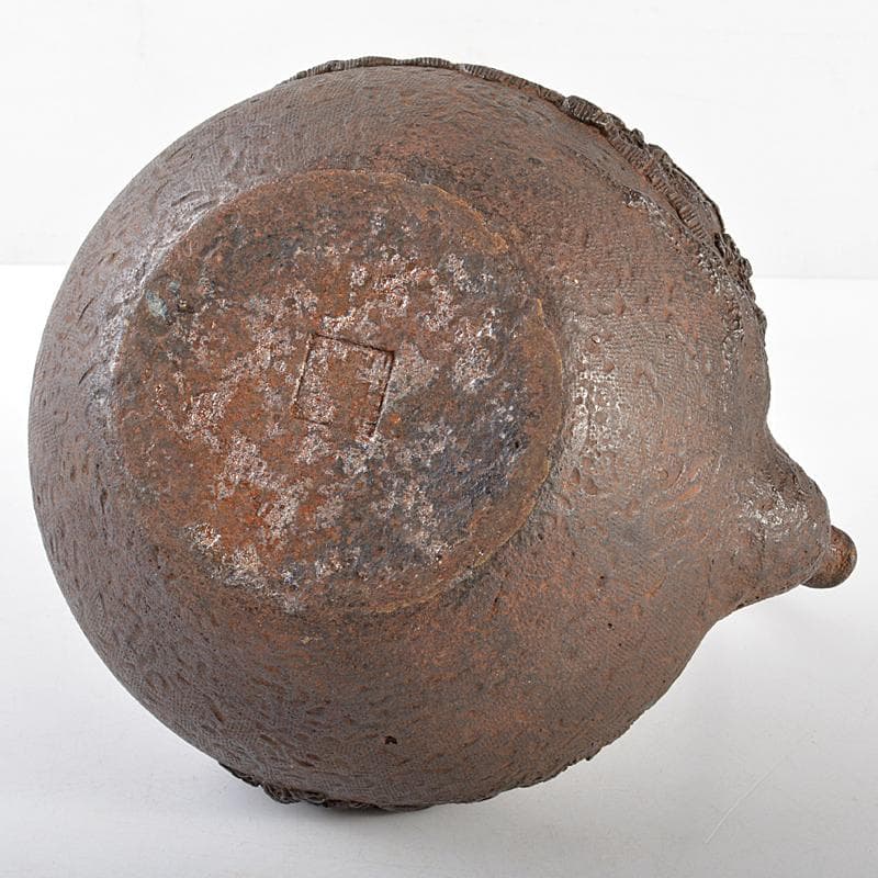 煎茶道具　亀文堂造　山水文　鉄瓶　鉄釜　H　R5170