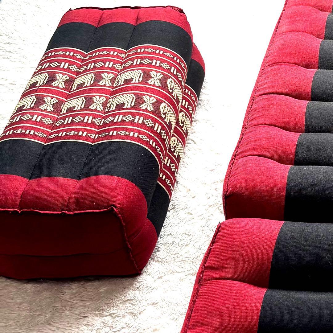 タイ製 三角まくら 折りたたみマット付き マットレス 秋キャンプ