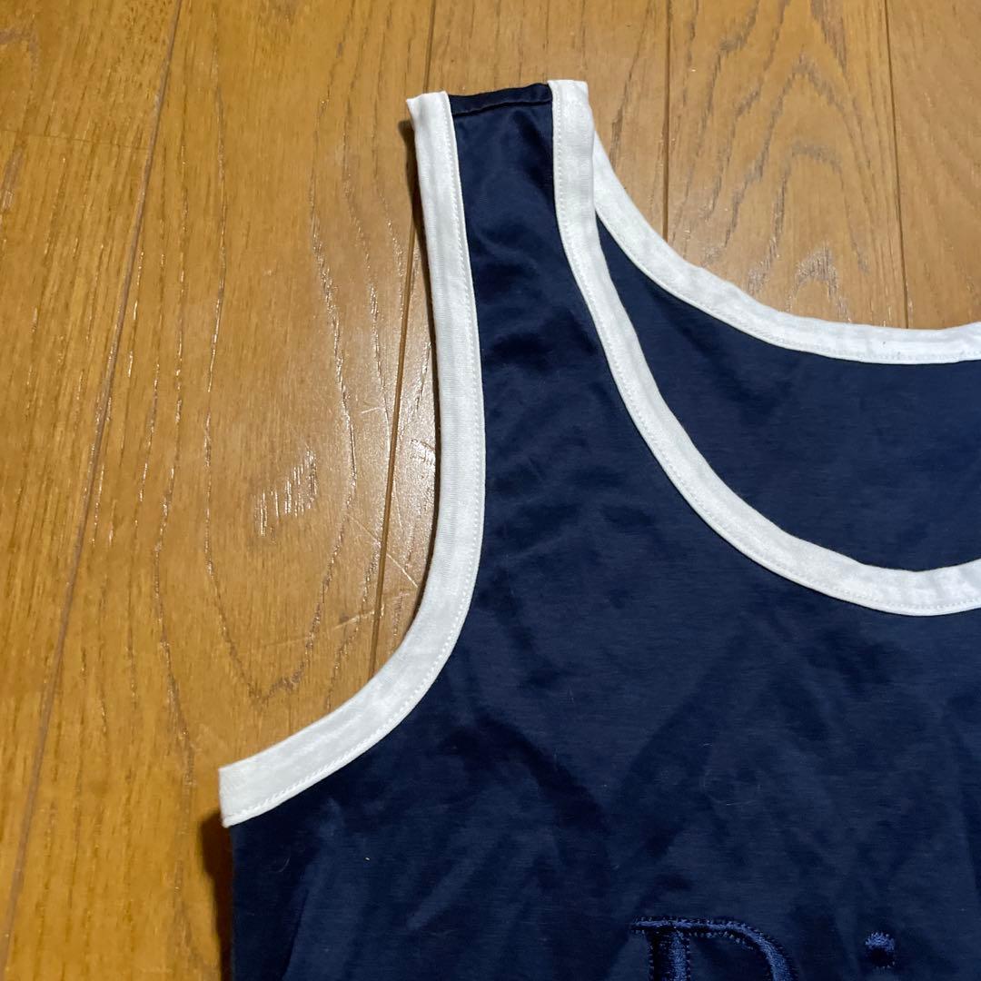 Christian Dior クリスチャンディオール ロゴ刺繍タンクトップ