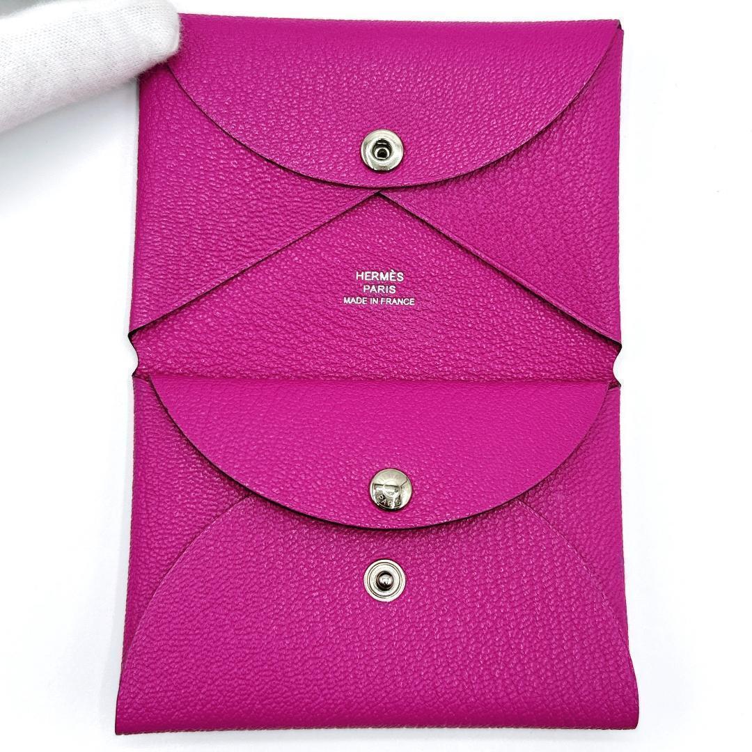 エルメス カルヴィ デュオ カードケース ミニ財布 小銭入れ Z シェブルミゾル