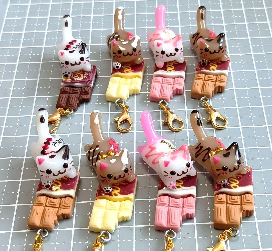 専用★バレンタイン　チョコレート　レジン猫チャーム　ミニチュア　フェイクスイーツ
