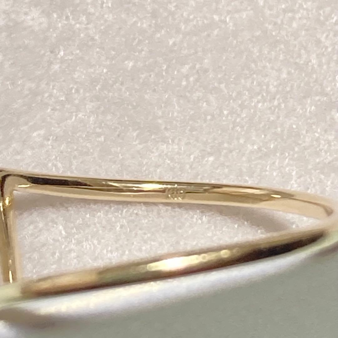 L&Co. K10YG ミニマル デザインリング 11号