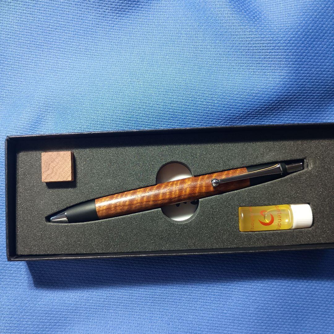 野原工芸本花梨虎杢ボールペン スタンダード 玉クリップ 野原工芸 本花梨虎杢 玉クリップ スタンダードボールペン 本