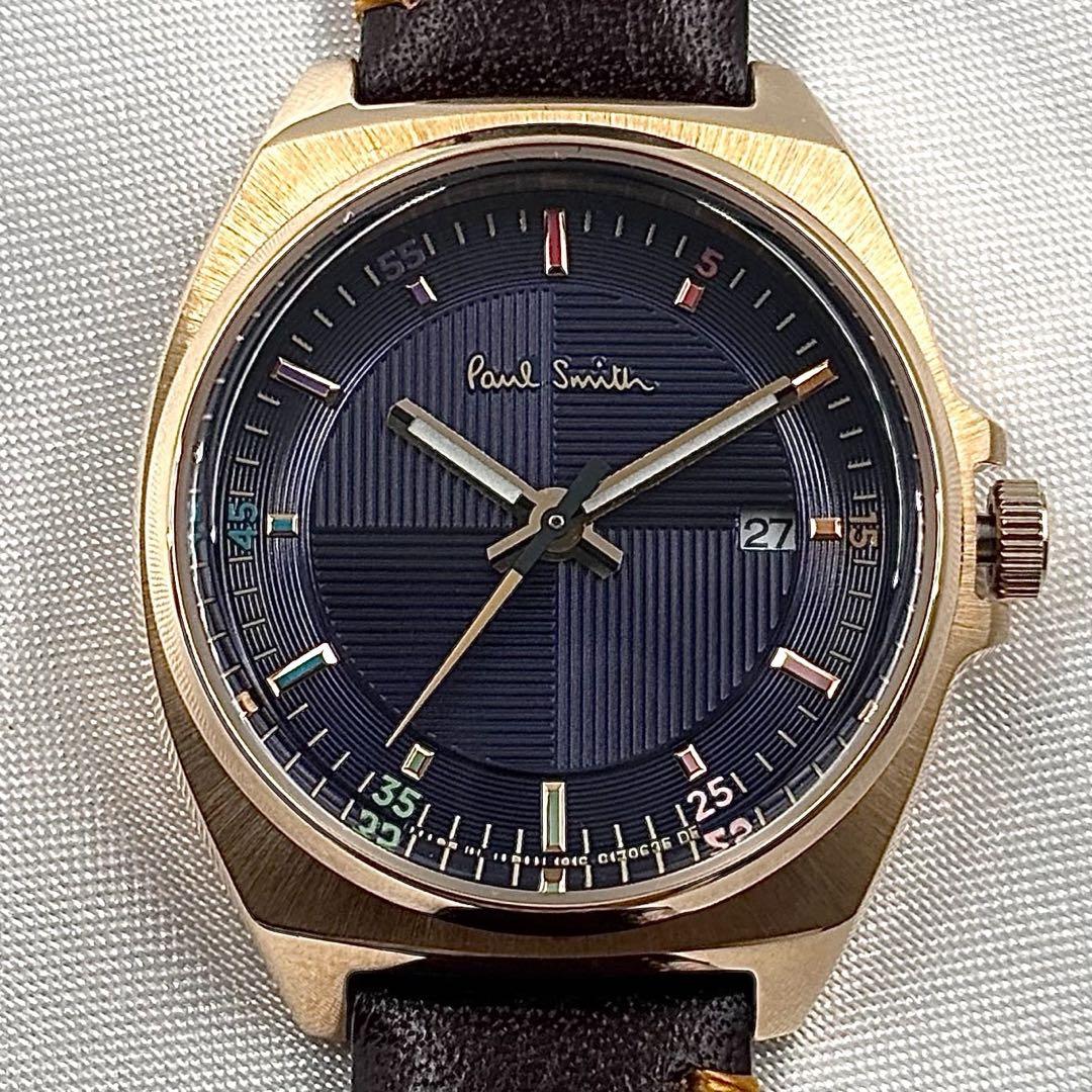 稼働品 Paul Smith ポールスミス 腕時計 メンズ ゴールド y2k
