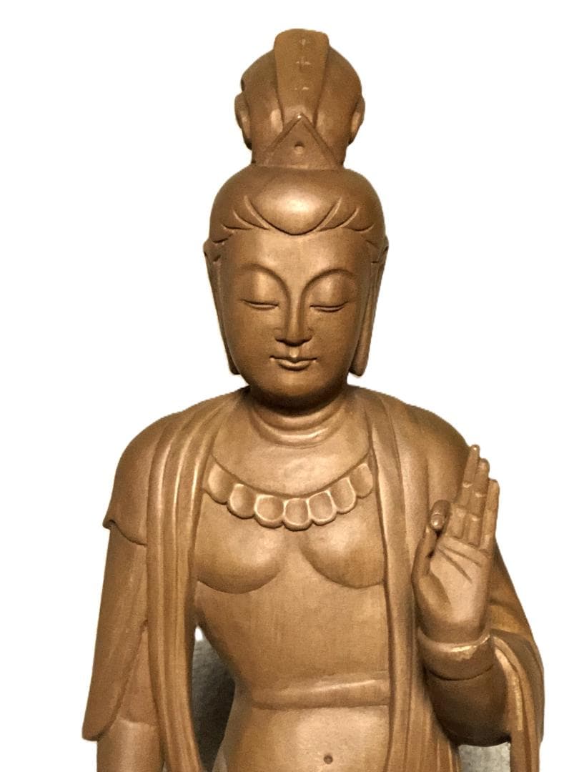 春山作 聖観音菩薩立像 】 一木造 高さ64cm - メルカリ