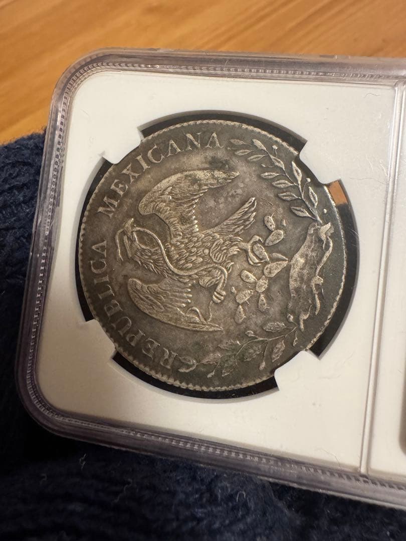 ☆本物保証 メキシコ 自由の帽子 8レアル 銀貨 凖未使用 NGC