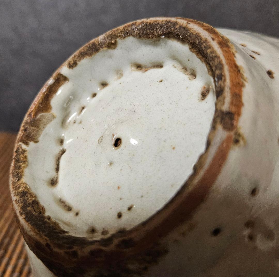 中国古美術】古玩　明代　南方系　青花　古染付　花図　茶碗　古安南　荒木高麗茶碗