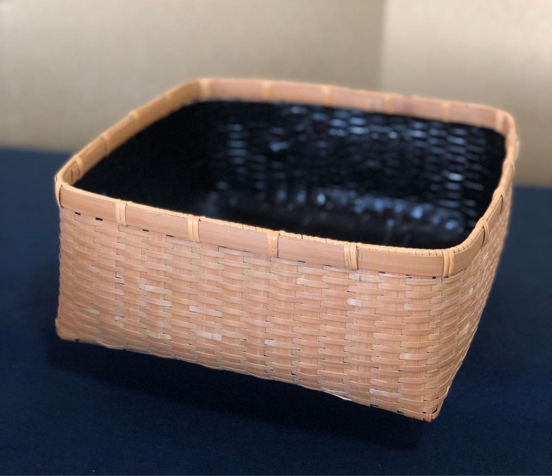 割引❗️《R》茶道具 認得斎好 松山籠 炭斗 東竹園斎作 共箱 250903H1