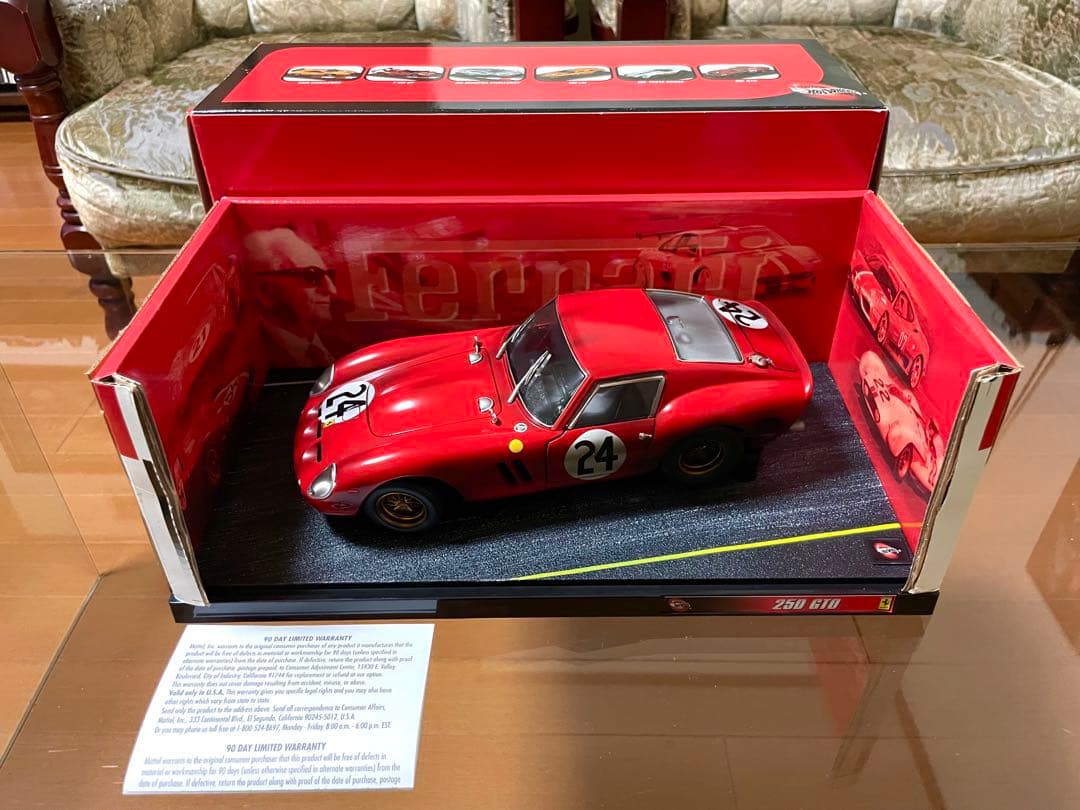 価格変更1/18ホットウィール フェラーリ250GTO ウェザリング仕様 未展示