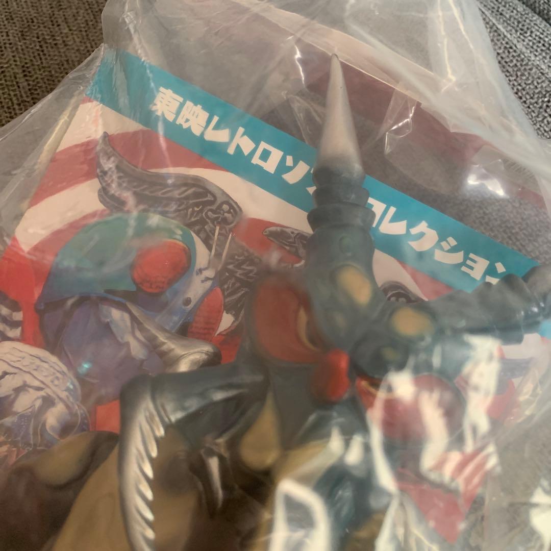 メディコムトイ　東映レトロソフ　仮面ライダーカミキリキッド+ミニソフビ
