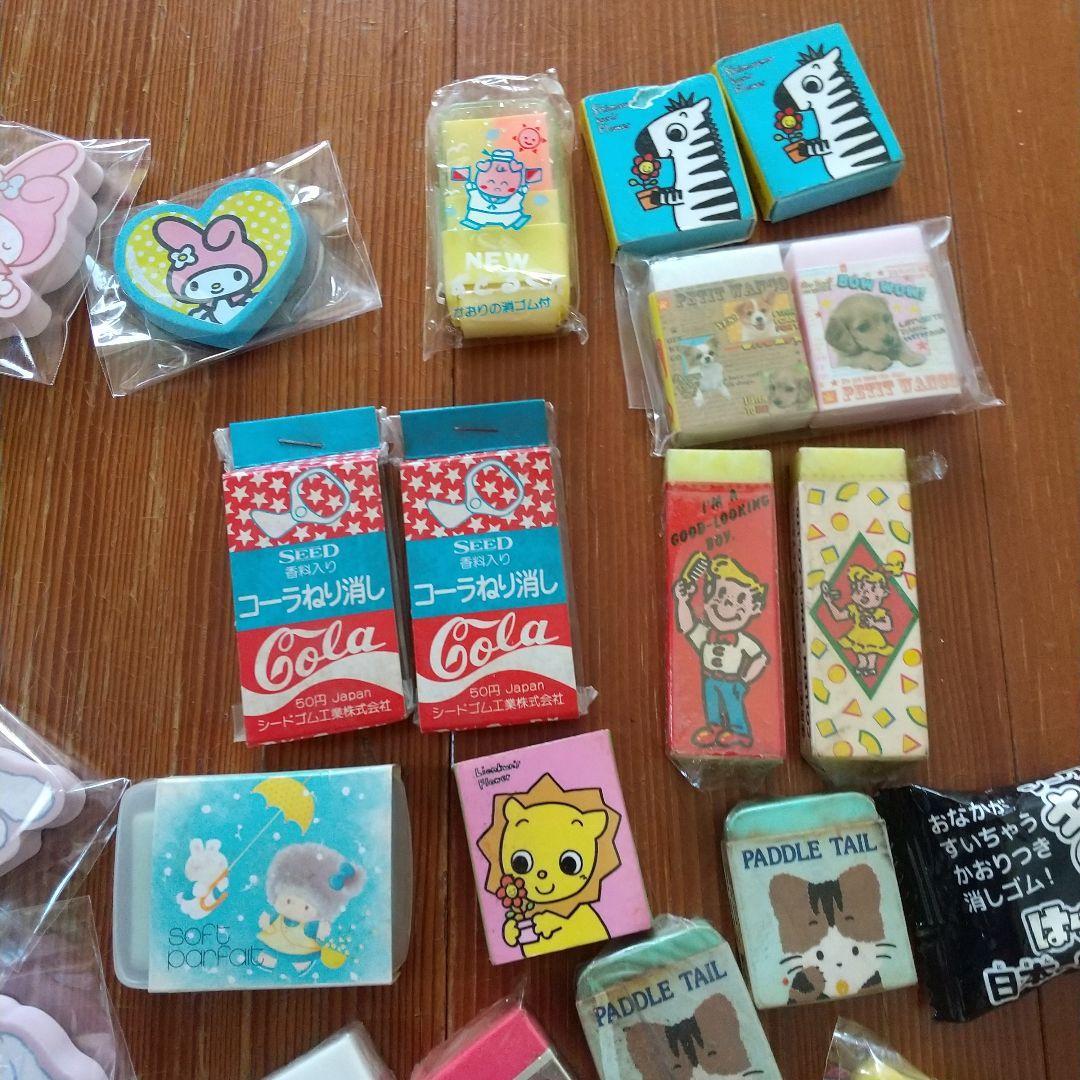 サンリオ　キャラいろいろ　消しゴム100個以上/字消し：レトロキャラ多数