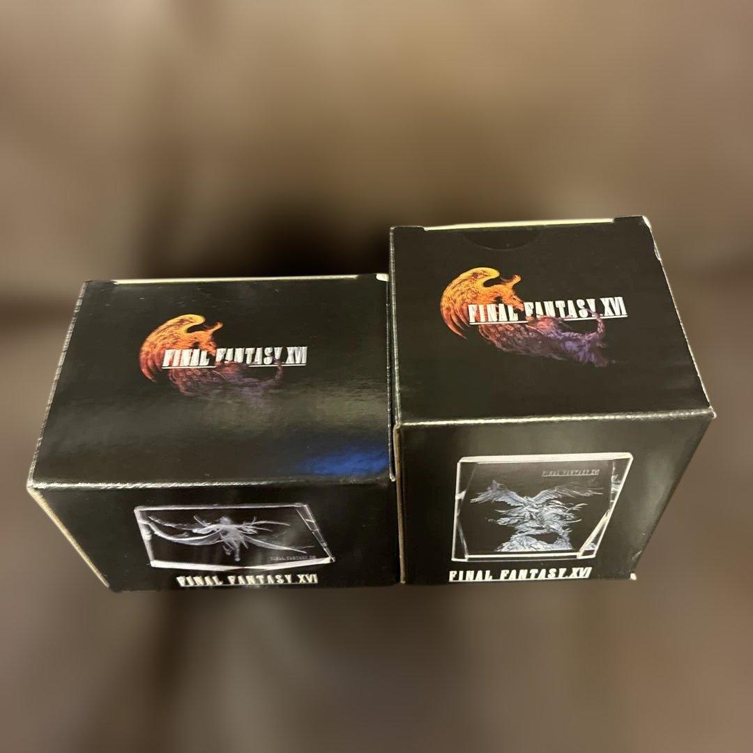 FF16 レーザー彫刻クリスタルガラス 召喚獣シヴァ フェニックス＆イフリート