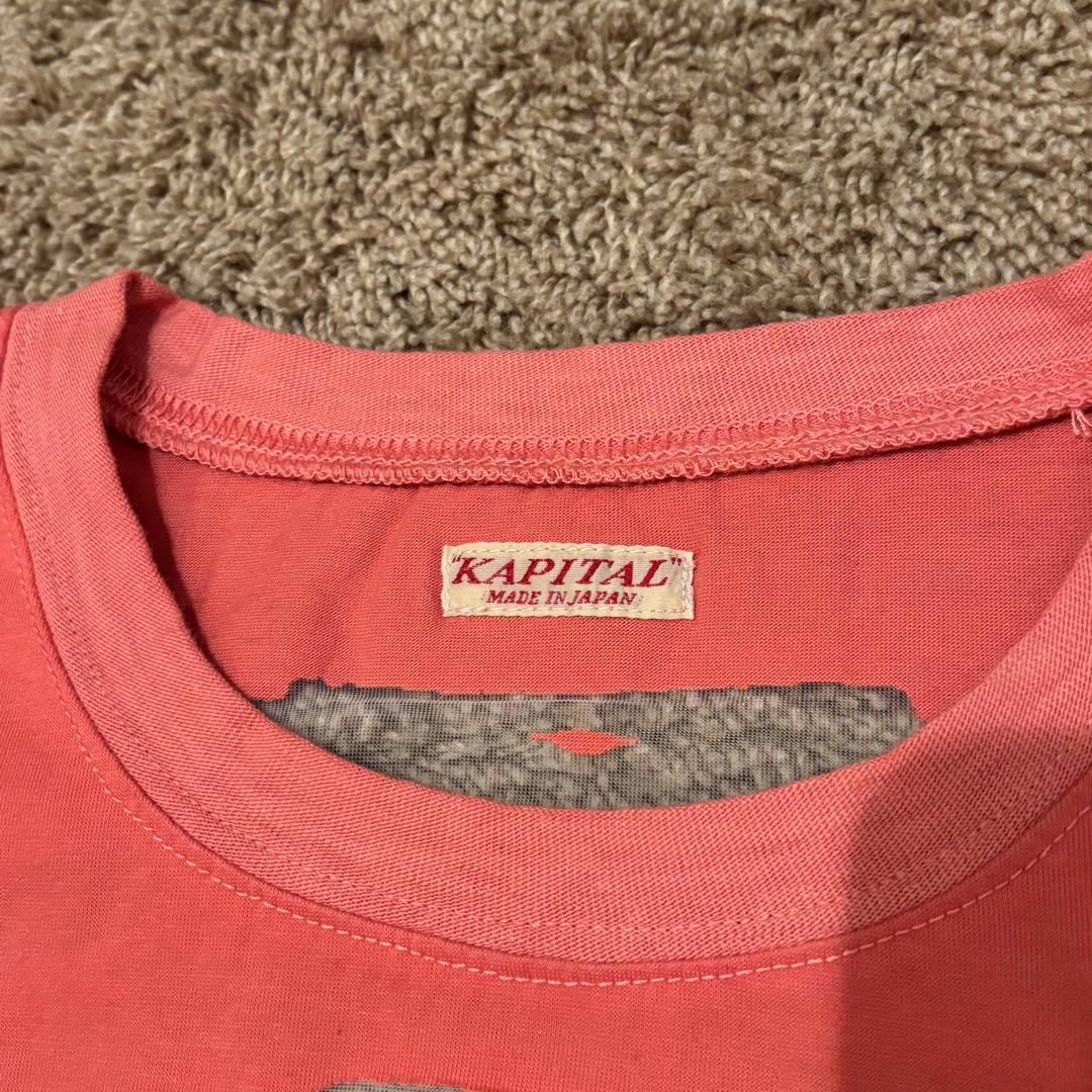 希少 KAPITAL skeleton bone tee M ピンク