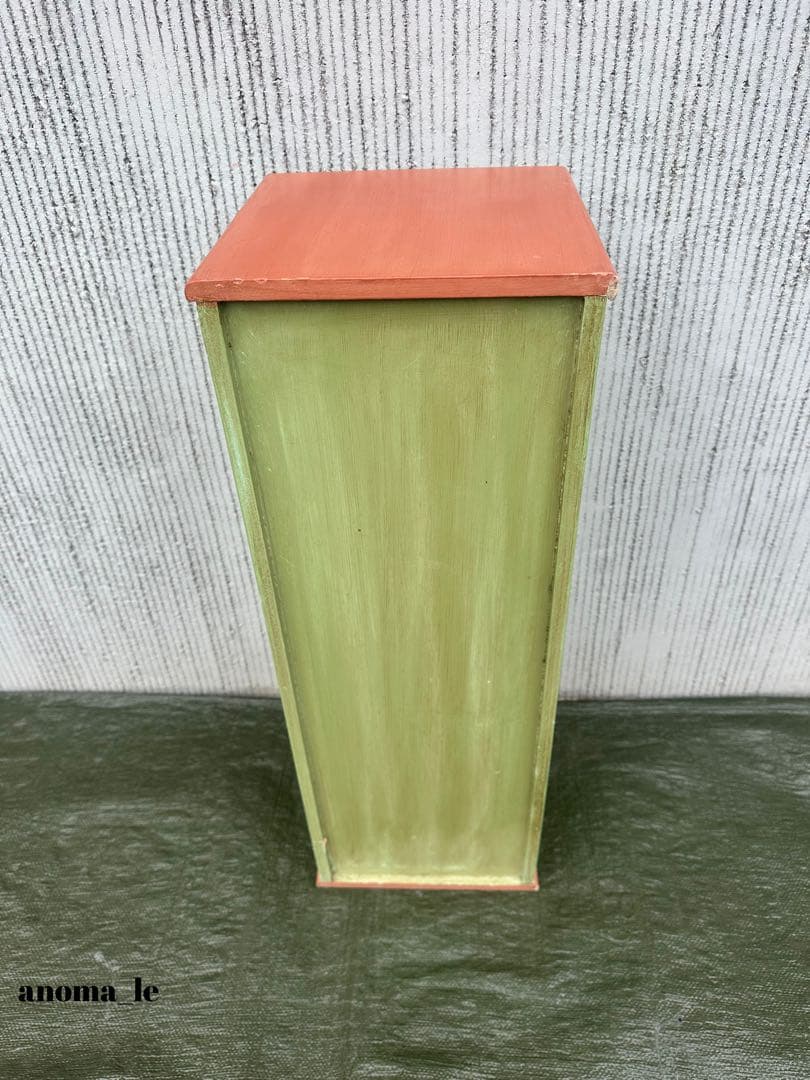 5005【チェスト】木製 花柄 トールペイント 収納 花台 アンティーク◎