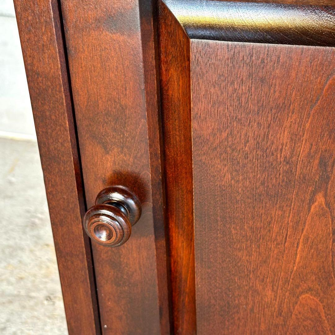 ✿ 昭和レトロ ✿ 北海道民芸家具 カバ無垢材 電話台 サイドチェスト