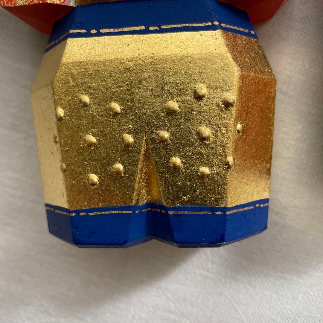 奈良一刀彫り　雛人形　川口神泉　立雛　雛祭り　ひな祭り　共箱付き　伝統工芸　木彫