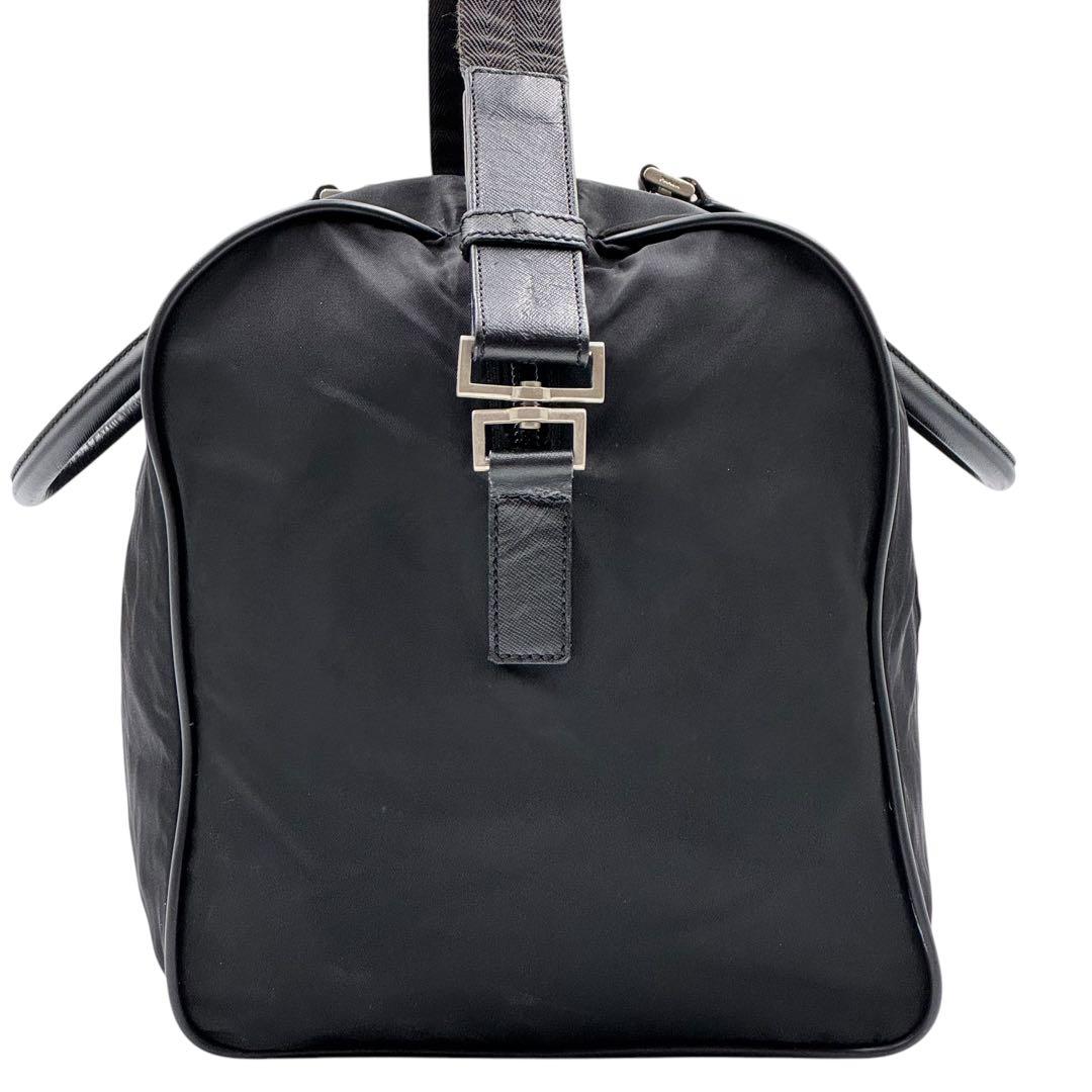 PRADA プラダ ボストンバッグ 旅行用バッグ 大容量 三角ロゴ カデナ