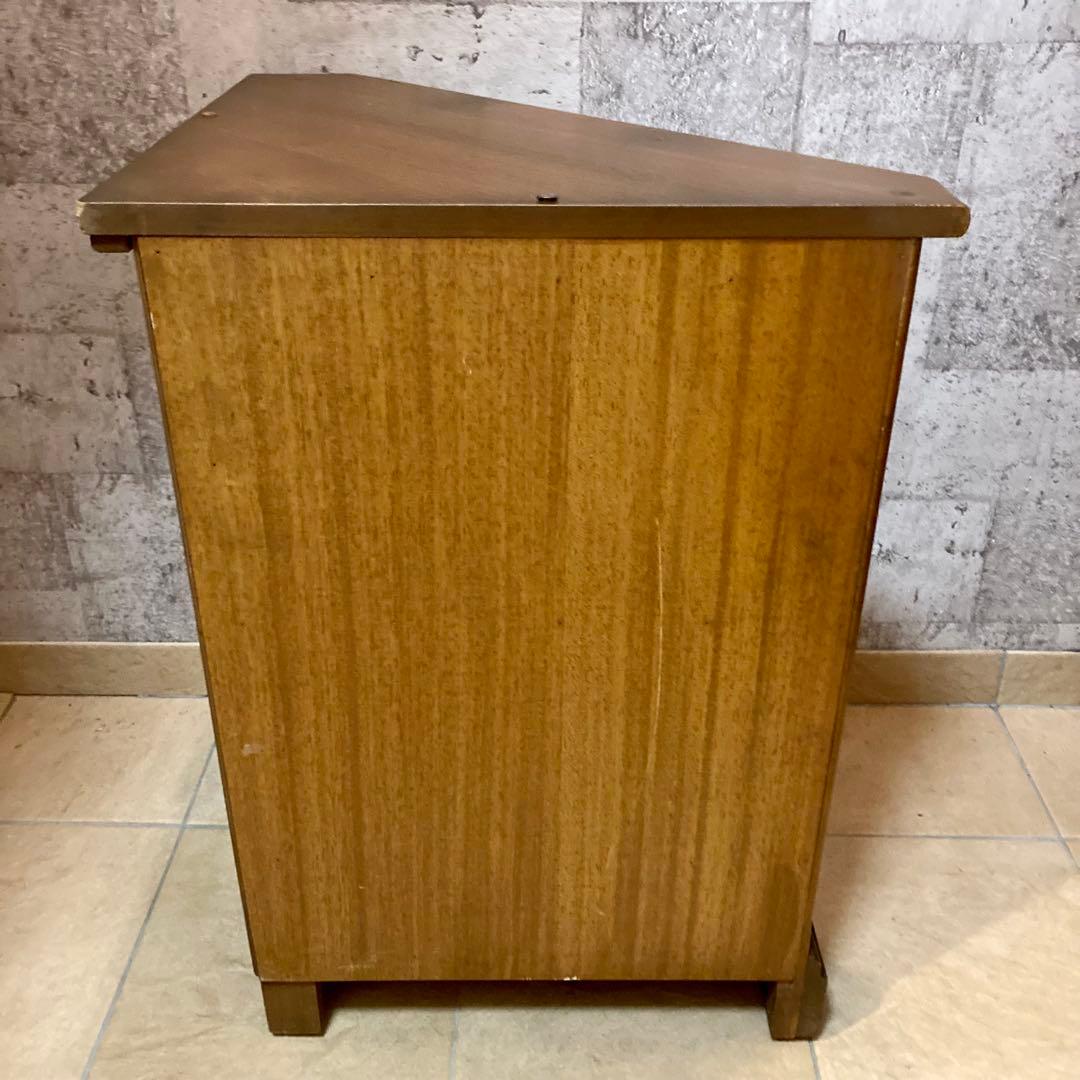 天然木 コーナーキャビネット飾り棚 レトロ 古民家家具