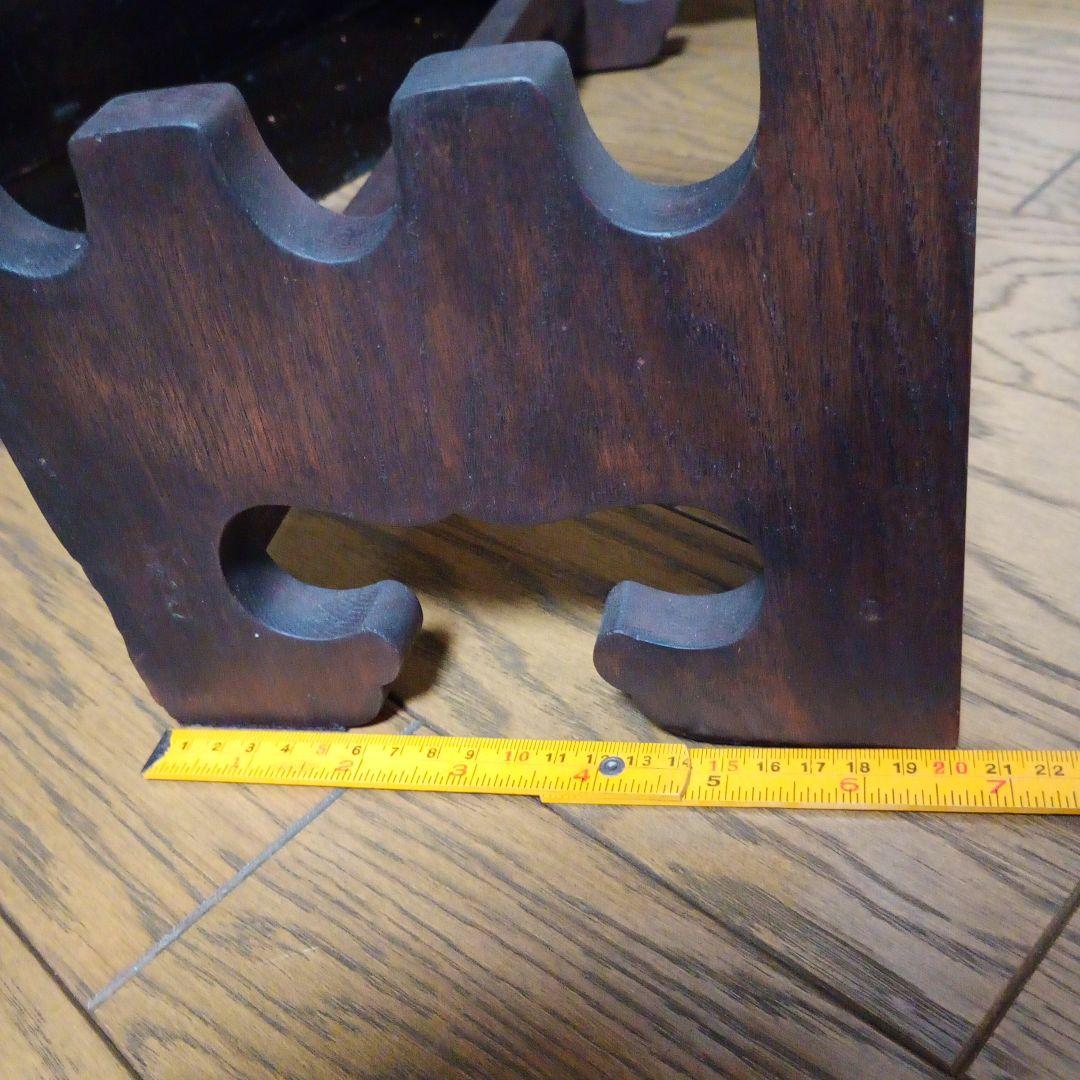 ギブソン　刀掛け台　5本掛け　無垢材　刀台　日本刀　武具