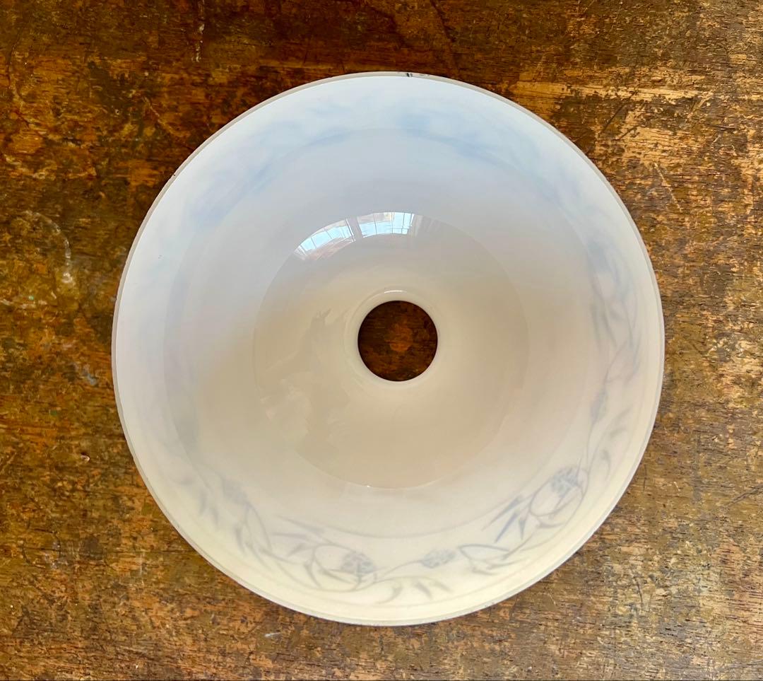 レトロ 大正ロマン すりガラス花模様電笠 照明 灯り 古民家 アンティーク