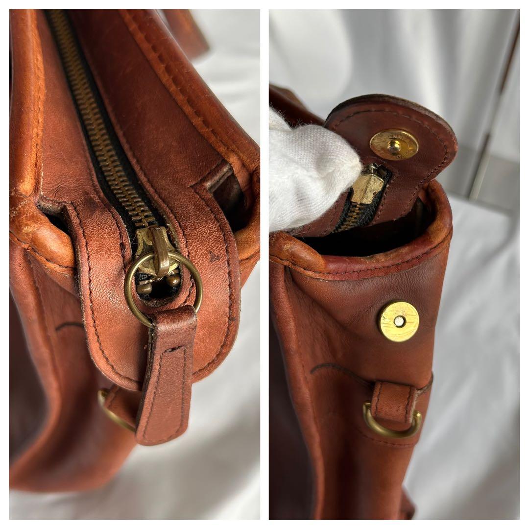 【希少】80s USA製 オールドコーチ レザー ビジネスバッグ 2way 茶