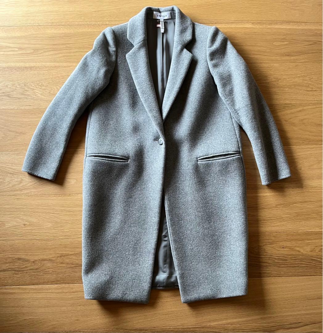 ENFÖLD 美品です⭐︎グレー ロングコート 36