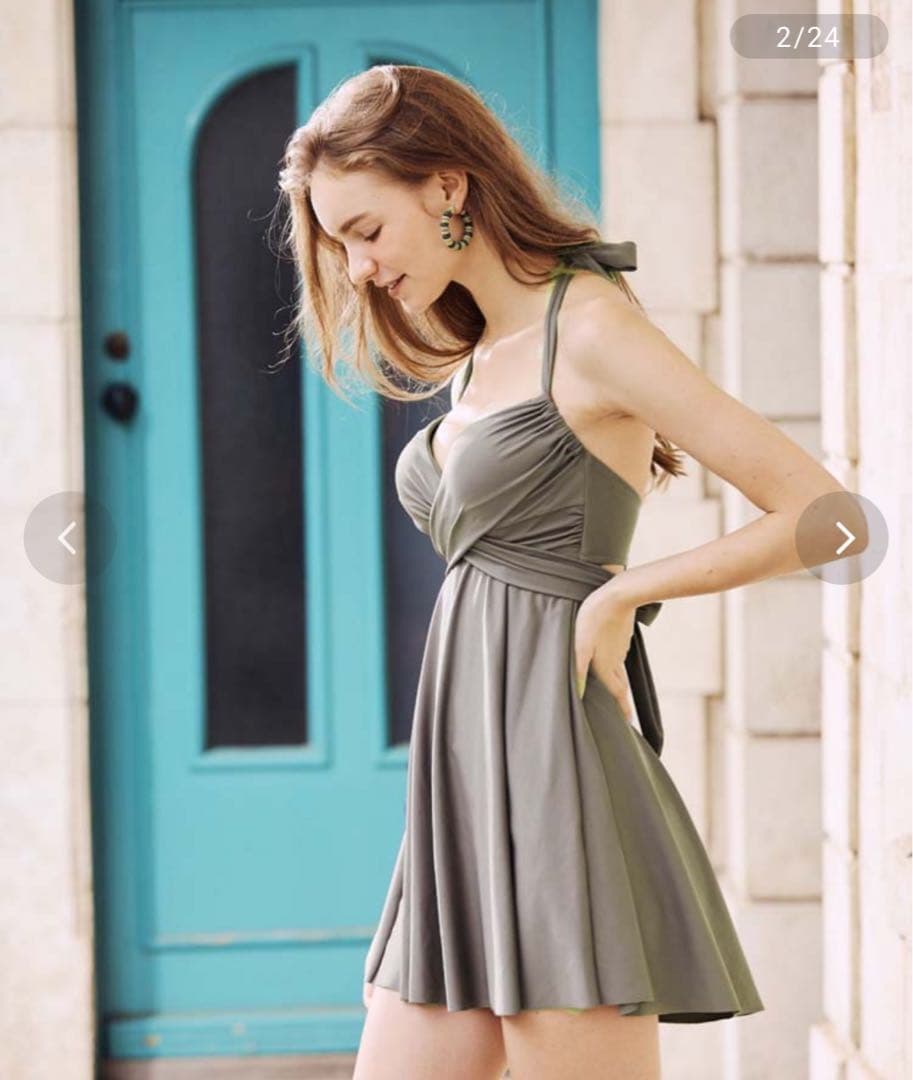 【2025年新作】ワコール定番商品カップ使用　クロスワイヤーAライン水着