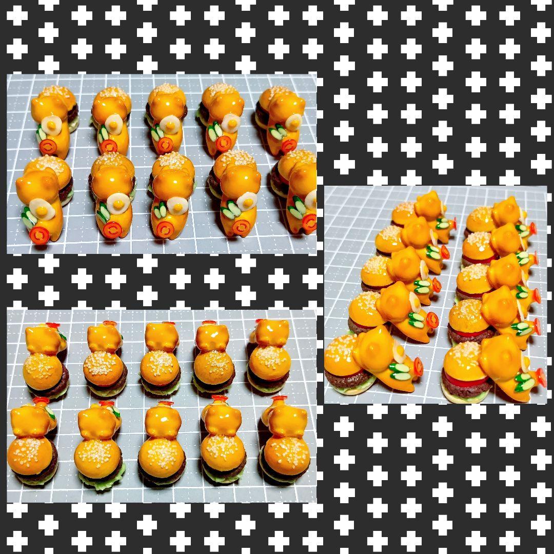 M様オーダー★　蓄光　桜　レジンチャーム　ミニチュア　猫ぱん　猫カフェ　軽量粘土