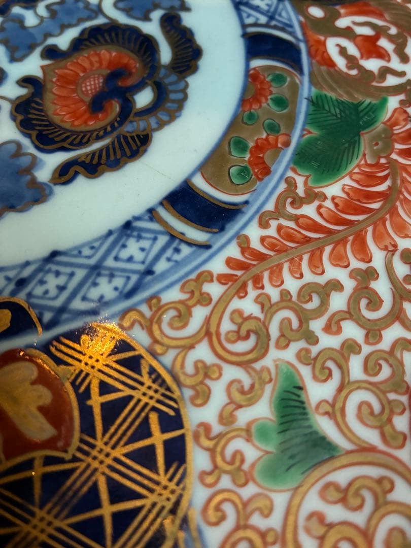 古伊万里 色絵金彩 大皿 直径31センチ×高さ4.9センチ 江戸後期の通販は