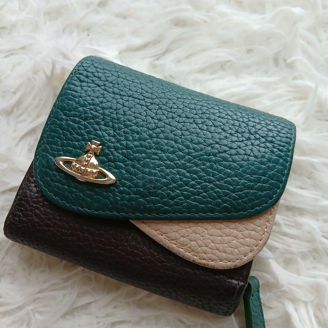 【Vivienne Westwood】希少カラー　ダブルフラップオーブロゴ折財布