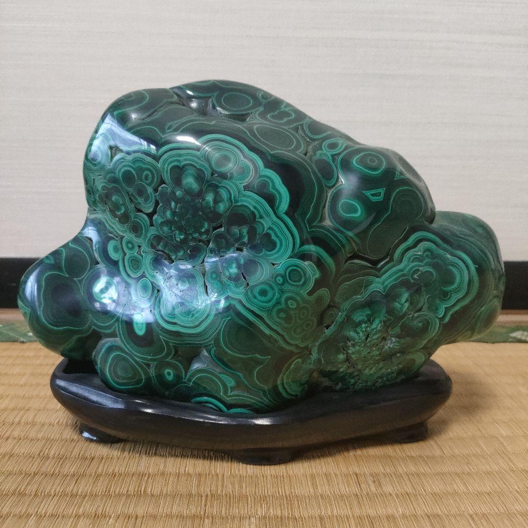 中国玉石彫刻孔雀石マラカイトターコイズ鼻煙壷VR5742