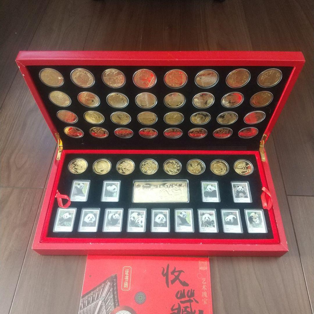 入手困難】中国建国70周年記念/ ジャイアントパンダ /コイン＆切手セット/