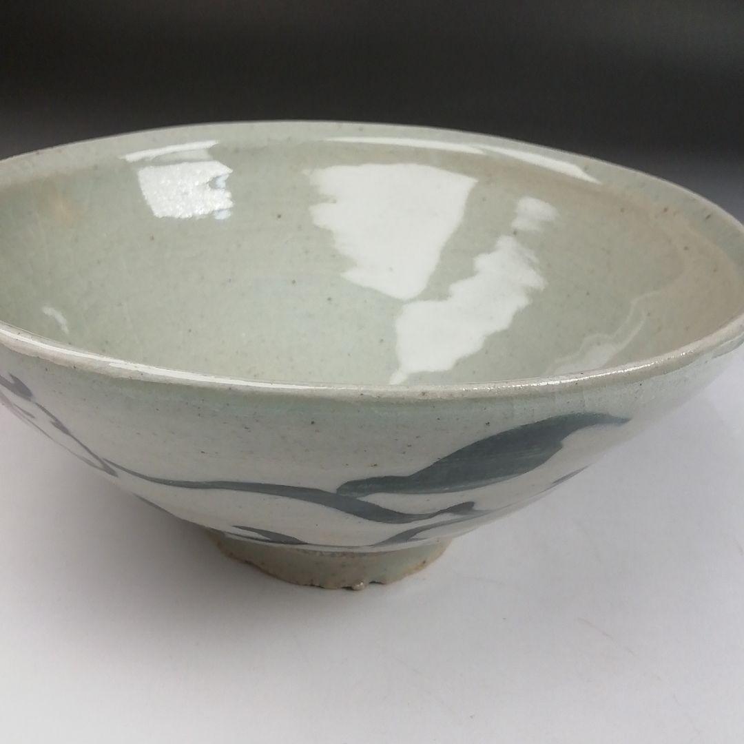 S935 茶碗 『午の絵』『久村焼』『柳楽勝重 作』 共箱 抹茶碗 茶道具