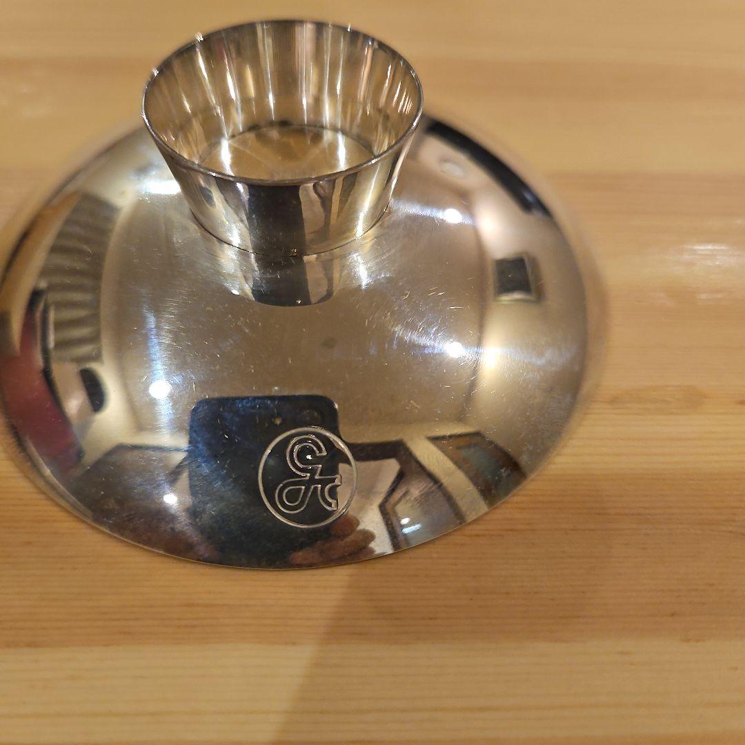 昭和六十年四月 新会社発足記念 日本たばこ産業 純銀 銀盃 酒