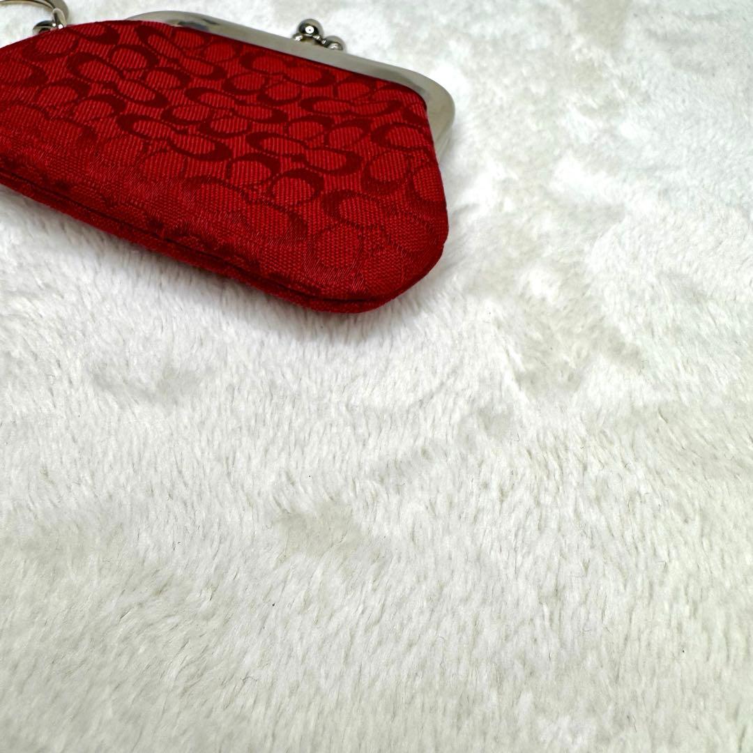 coach シグネチャー　キャンバス　がま口　ケース