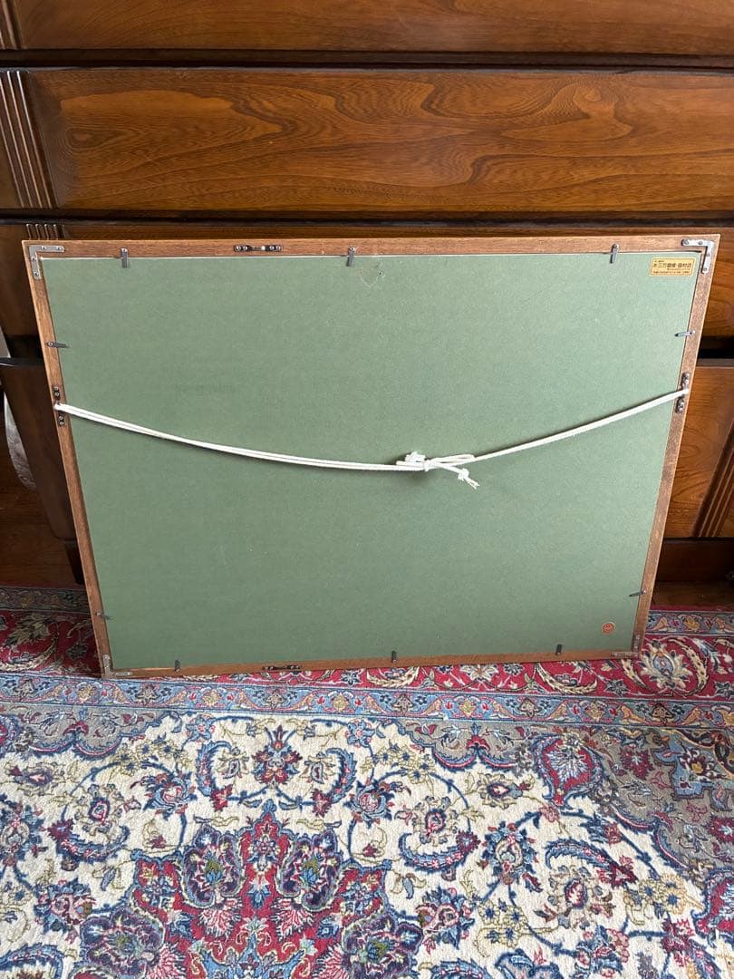 希望額へ 加山又造 裸婦 リトグラフ 直筆サイン 絵画 額装