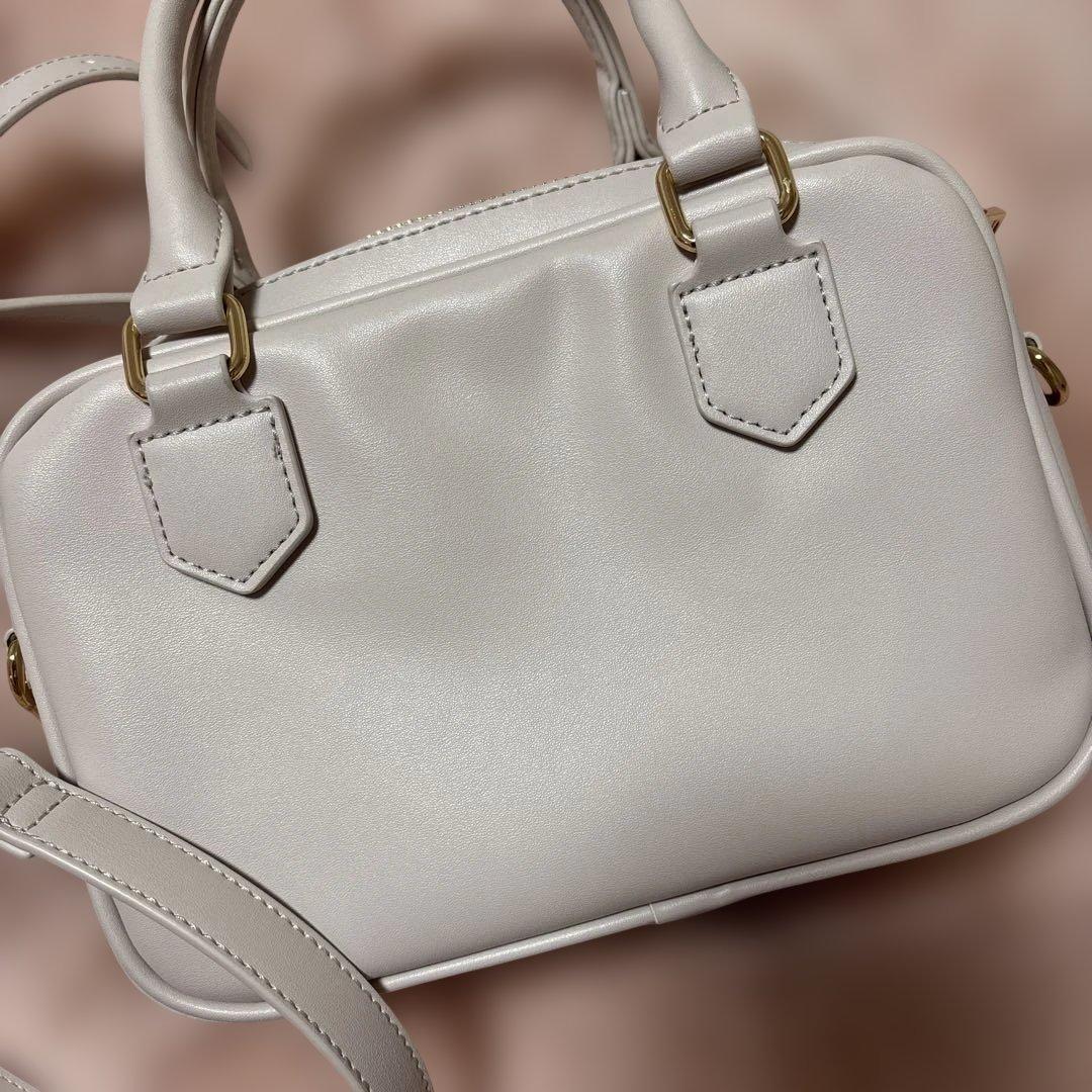 LIZLISA キルティングリボンチャームポシェット ピンク