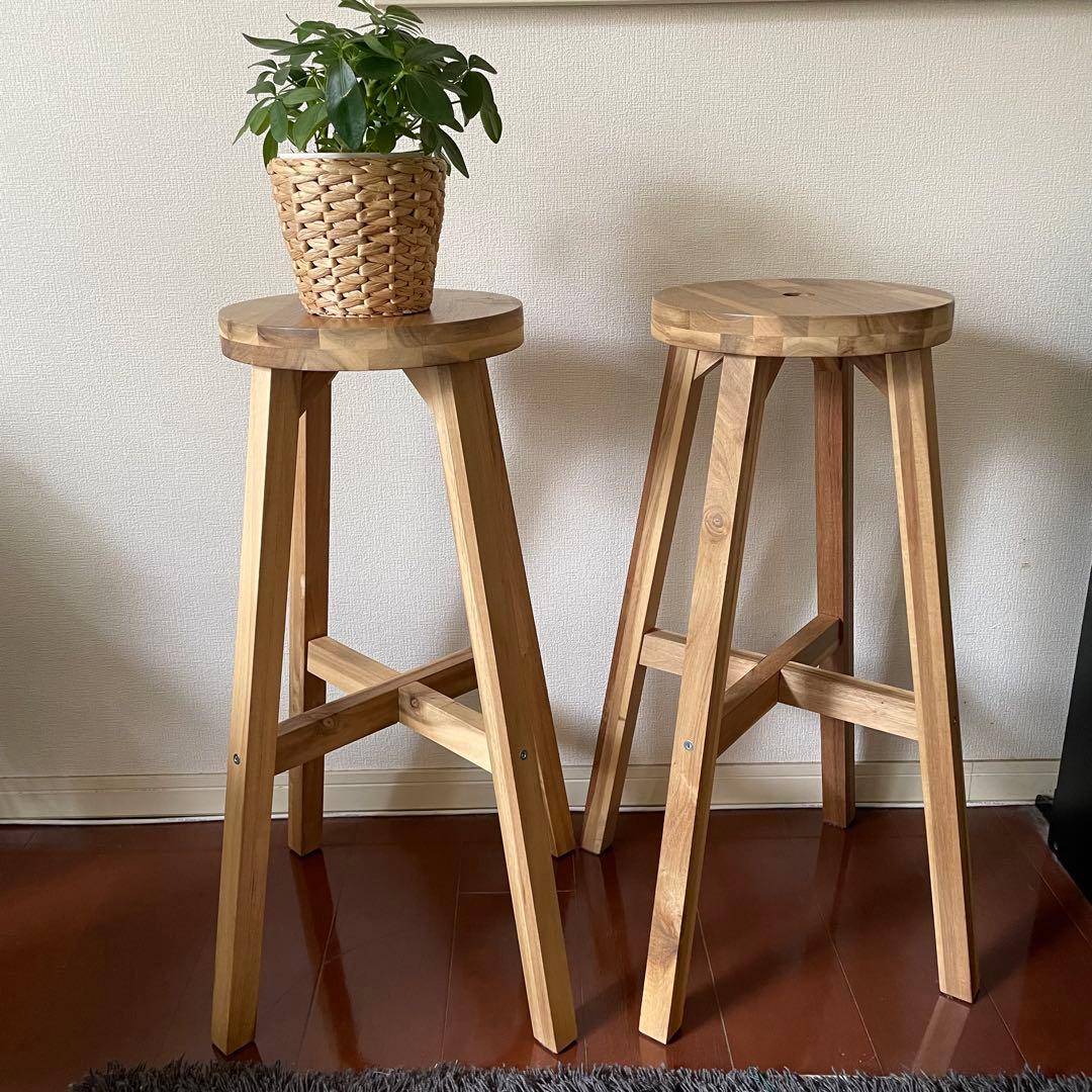 廃盤品　IKEA イケア　SKOGSTA スコグスタ　スツール　椅子　2脚