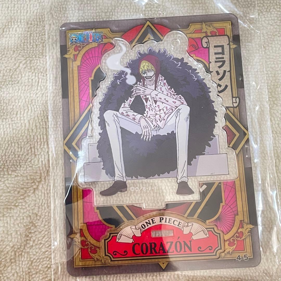 ワンピース アクリルdeカード ペンギン&シャチ　ルフィパウリー　ロー　コラソン
