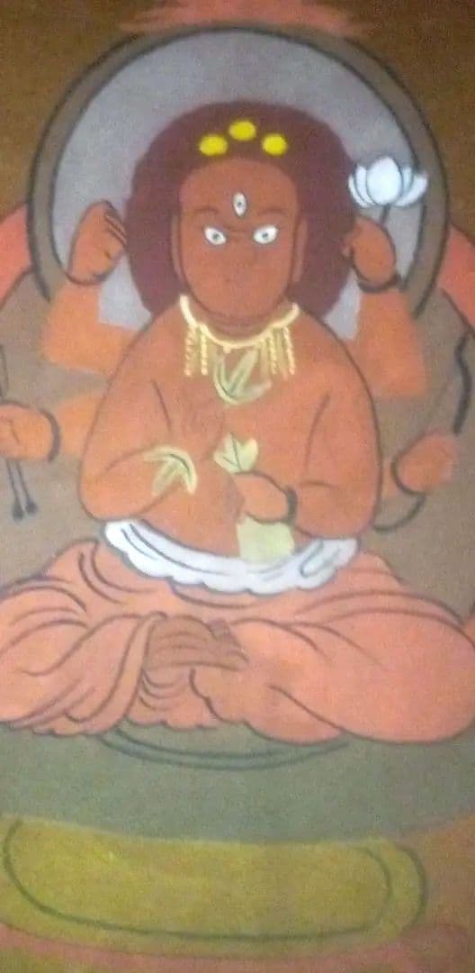 模写大津絵、愛染明王